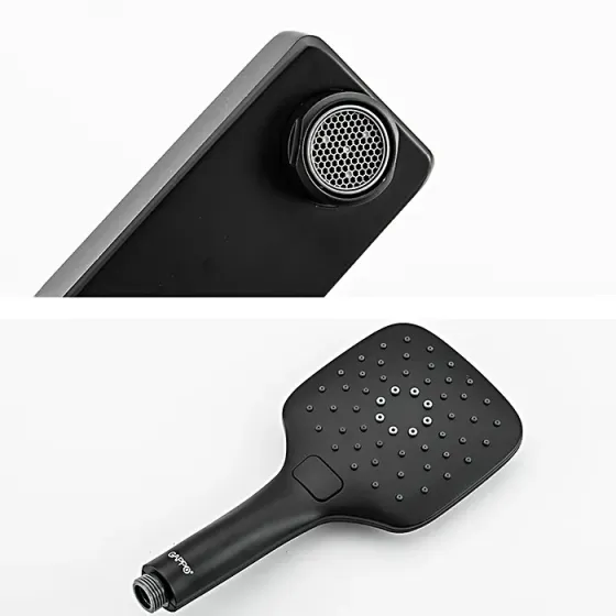 Змішувач на борт ванни GAPPO G1117-6 чорний Київ