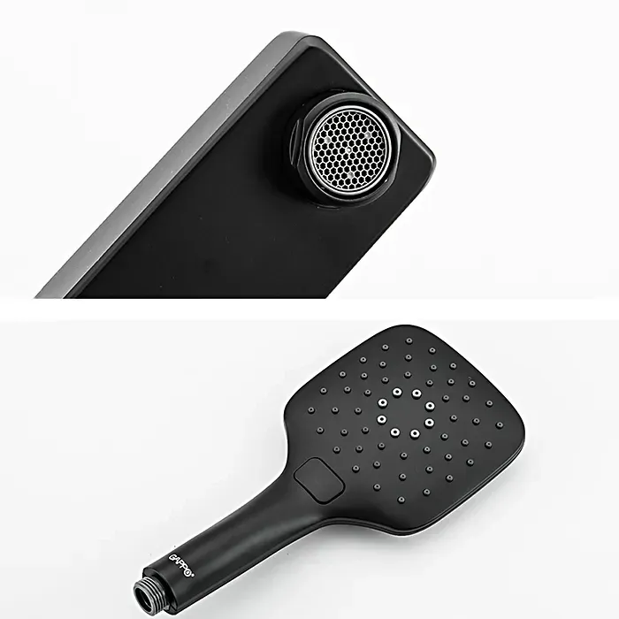 Смеситель на борт ванны GAPPO G1117-6 черный Киев - изображение 5