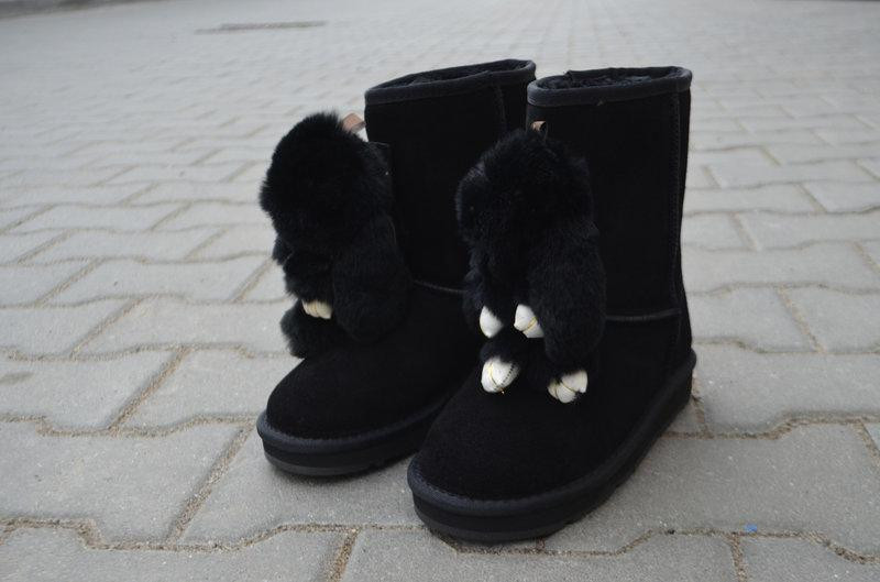 Violeta Угги жіночі Violeta чорні замша натуральна з кроликом 36-39 (1720) Коломыя - изображение 1