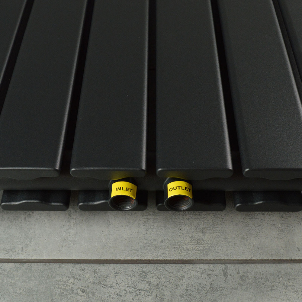 Вертикальный радиатор NAVIN Largo double 456*1800-6 (50мм), anticor, черный муар Киев - изображение 4