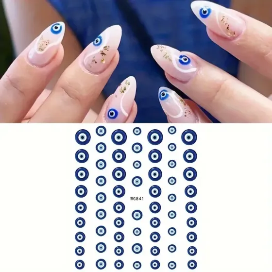 3D Наклейки для ногтей Глаз от Сглаза – Объемный нейл декор Киев