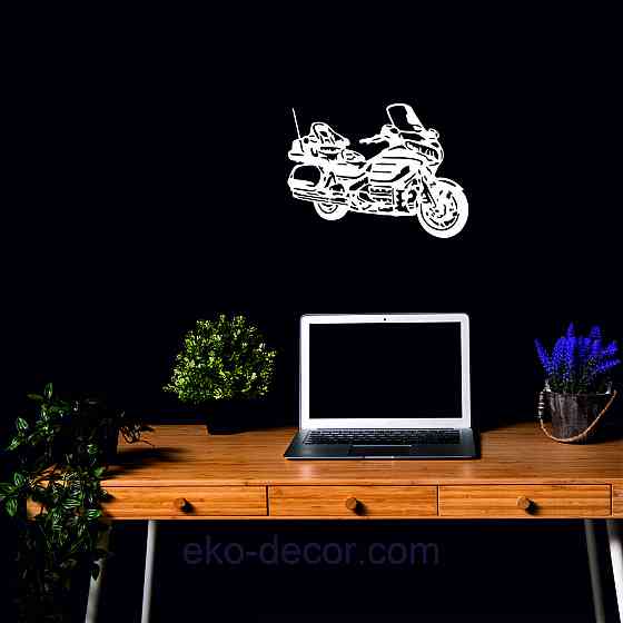 Декоративное настенное Панно «Мотоцыкл» Декор на стену 70*52 см, Белый Киев