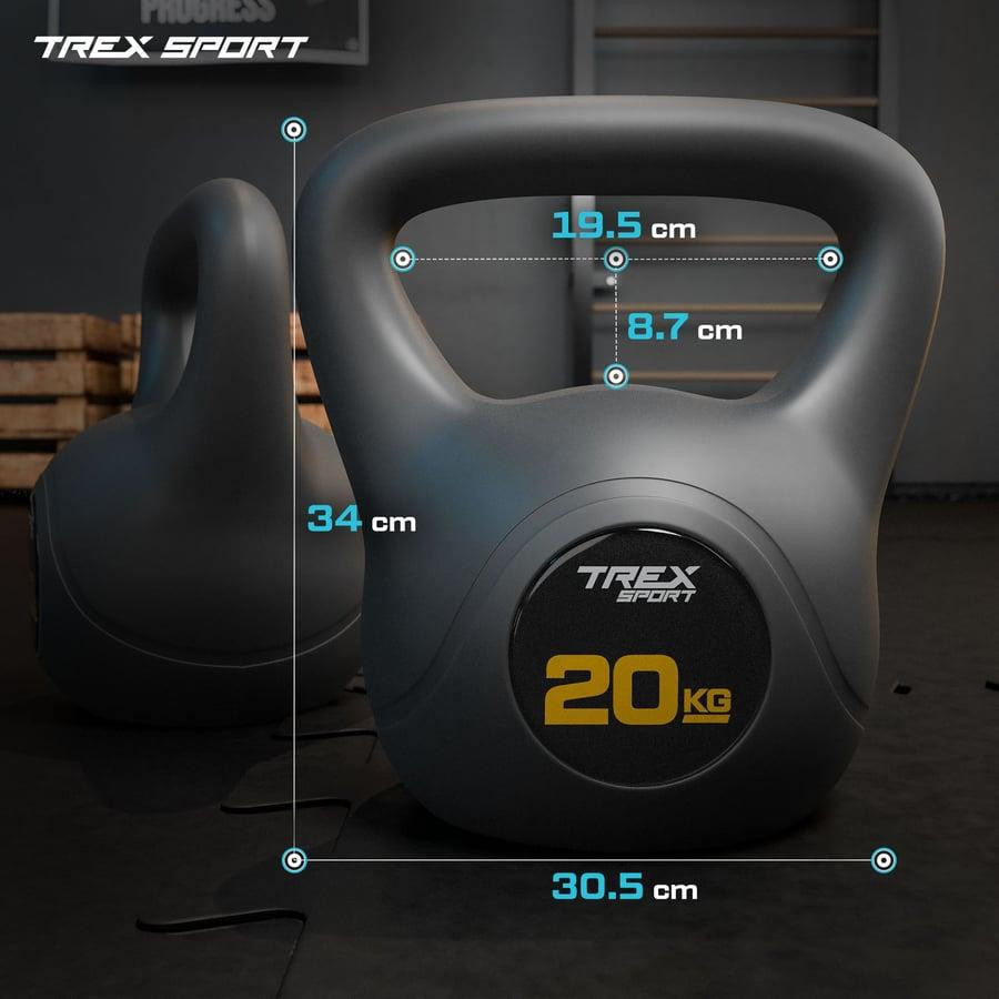 Гиря вінілова 20кг Trex Sport TX-020CKB чорний Київ - фото 5