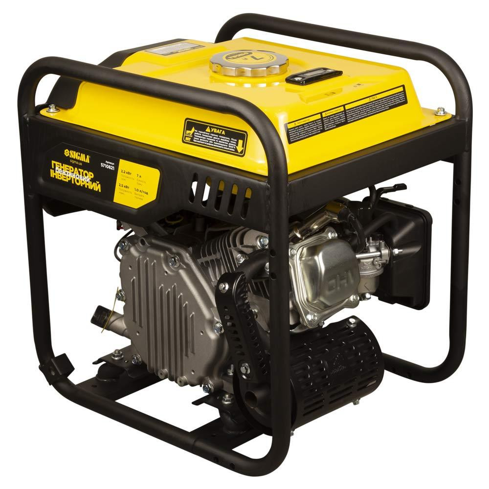 Генератор інверторний бензиновий 230 В 2.2/2.5 кВт 7 л 4-тактний ручний запуск SIGMA (5710821) Київ - фото 3