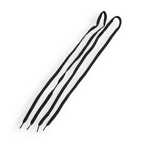 Шнурок взуттєвий міцний чорний прямокутної форми 70 см 2шт Харків