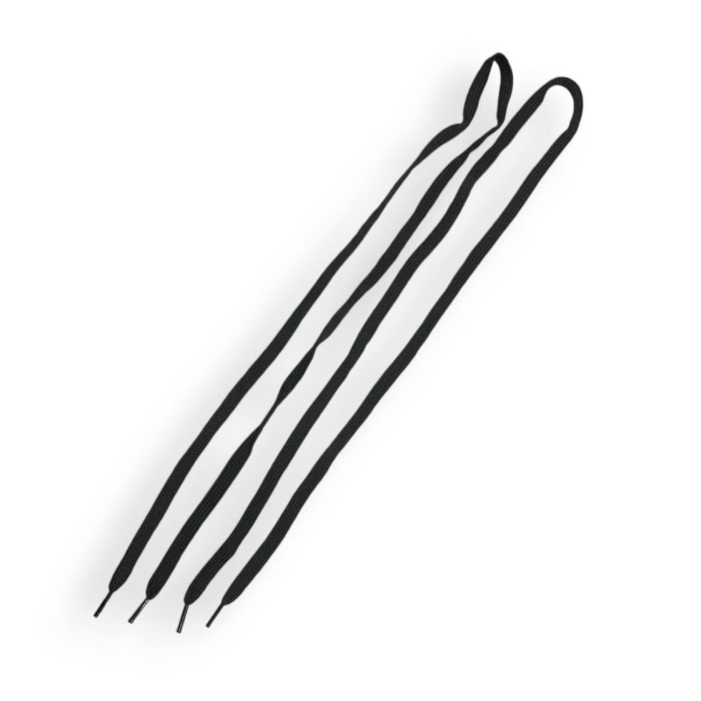 Шнурок взуттєвий міцний чорний прямокутної форми 70 см 2шт Харків - фото 4