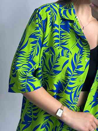 Костюм жіночий літній штапель-шовк Зелений М/L Харків