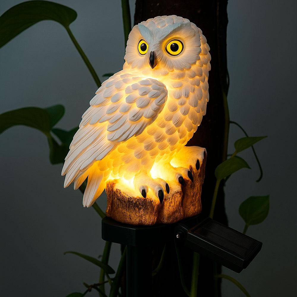Садовий світильник на сонячній батареї 41 см, "Сова" / Газонний світильник / Вуличний ліхтар у вигляді сови Київ - фото 1