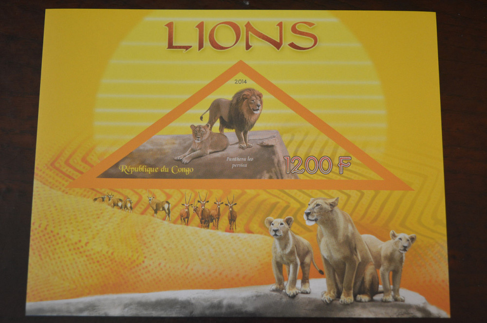 Конго. Фауна. Личности. Блок. 2014 г. (А-34) Полтава - изображение 1