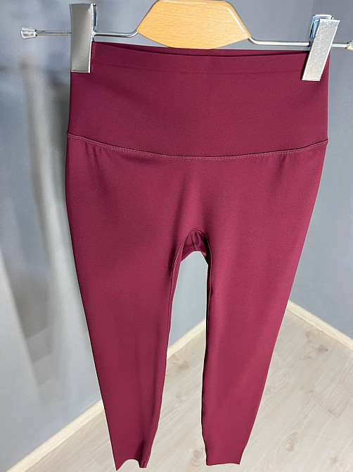 Лосины женские You are peri 24051 пояс с золотой надписью дайвинг утяжка пуш-ап тонкие бордовые, бордовый, XL Киев - изображение 7