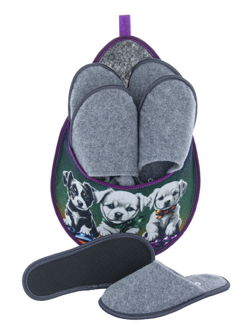 Набор супер тапочек для гостей Щенята качественые тапки 5 пар в комплекте 36 - 45 размеры Одесса - изображение 3