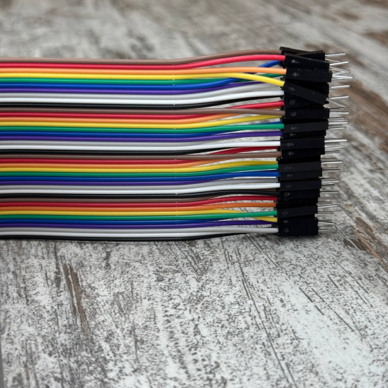 Dupont кабель тато-мама 20 см, набір 40 шт для Arduino, макетних плат та електронних модулів Київ