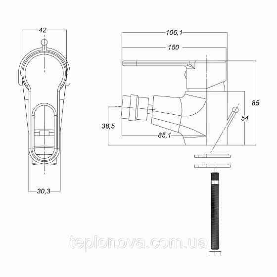 Смеситель для биде Globus Lux Dolly GLD-0106 Черновцы