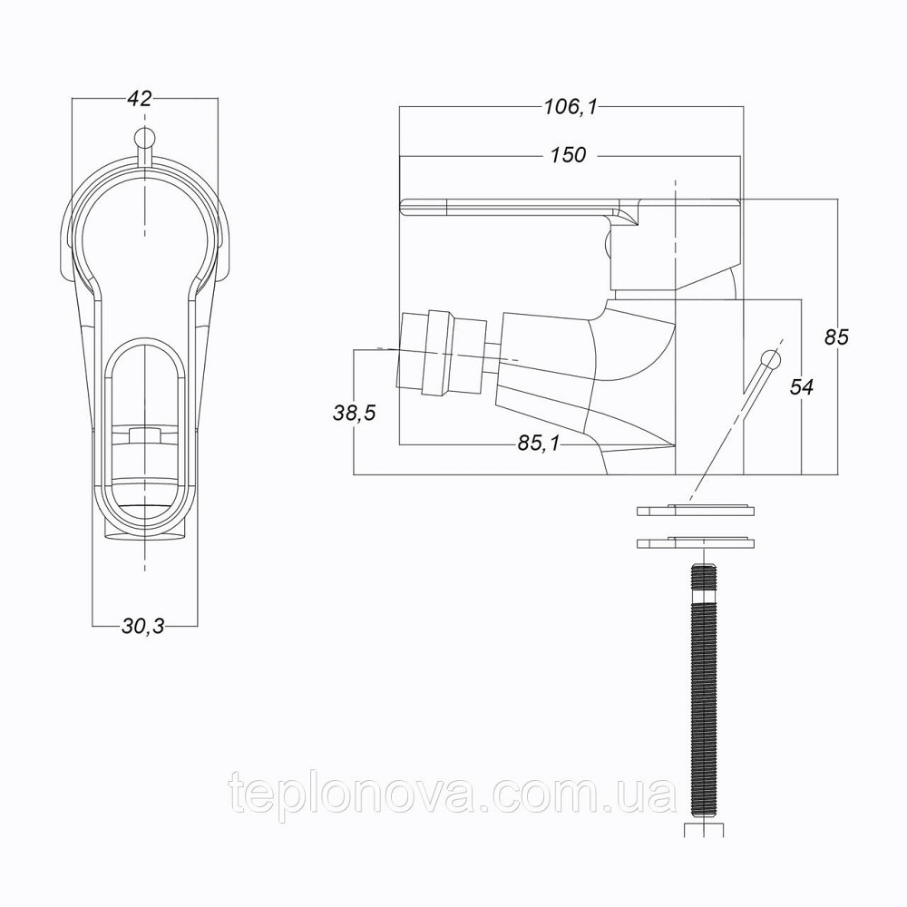 Смеситель для биде Globus Lux Dolly GLD-0106 Черновцы - изображение 2