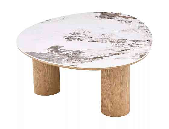 Журнальний столик ADELIS білий PANDORO/дуб 110*80 Днепр