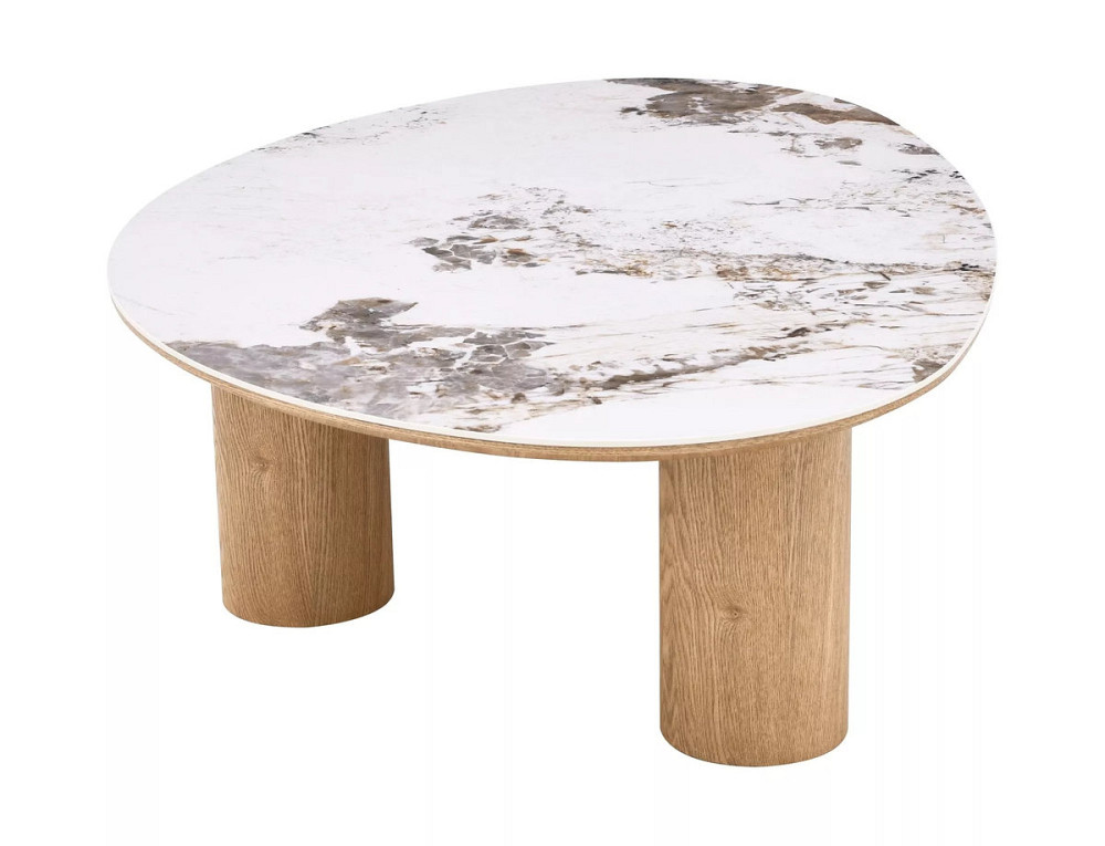 Журнальний столик ADELIS білий PANDORO/дуб 110*80 Днепр - изображение 6