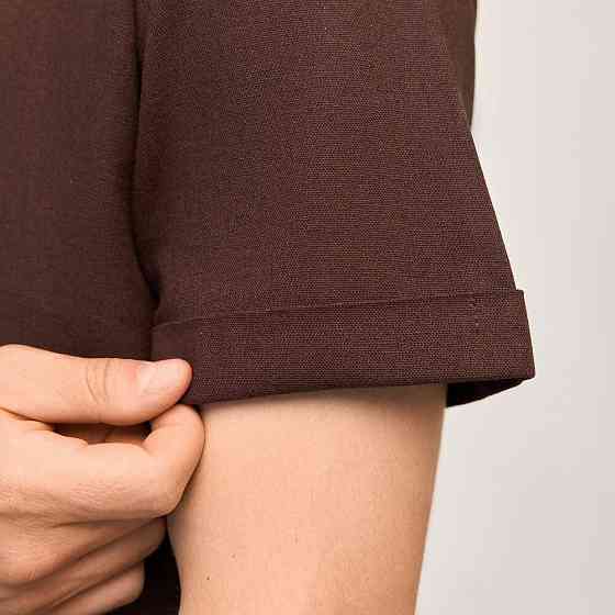 Чоловіча сорочка з коротким рукавом шоколадна Pobedov Molodist' Київ