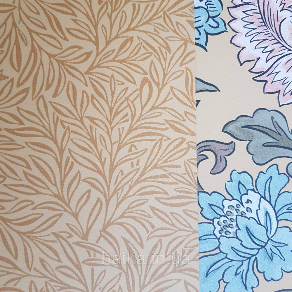 Обои флизелиновые экологически чистые Rasch Salisbury 0.53х10 листья ветки маленькие коричневые на желтом Киев - изображение 2