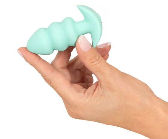 Анальна пробка з вібрацією Vibrating Mini Butt Plug Green Sex Aura Київ