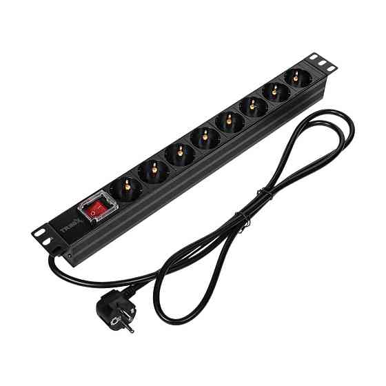 Блок розеток Trinix TRX-PDU/8M-16А Black для комутаційної шафи 19