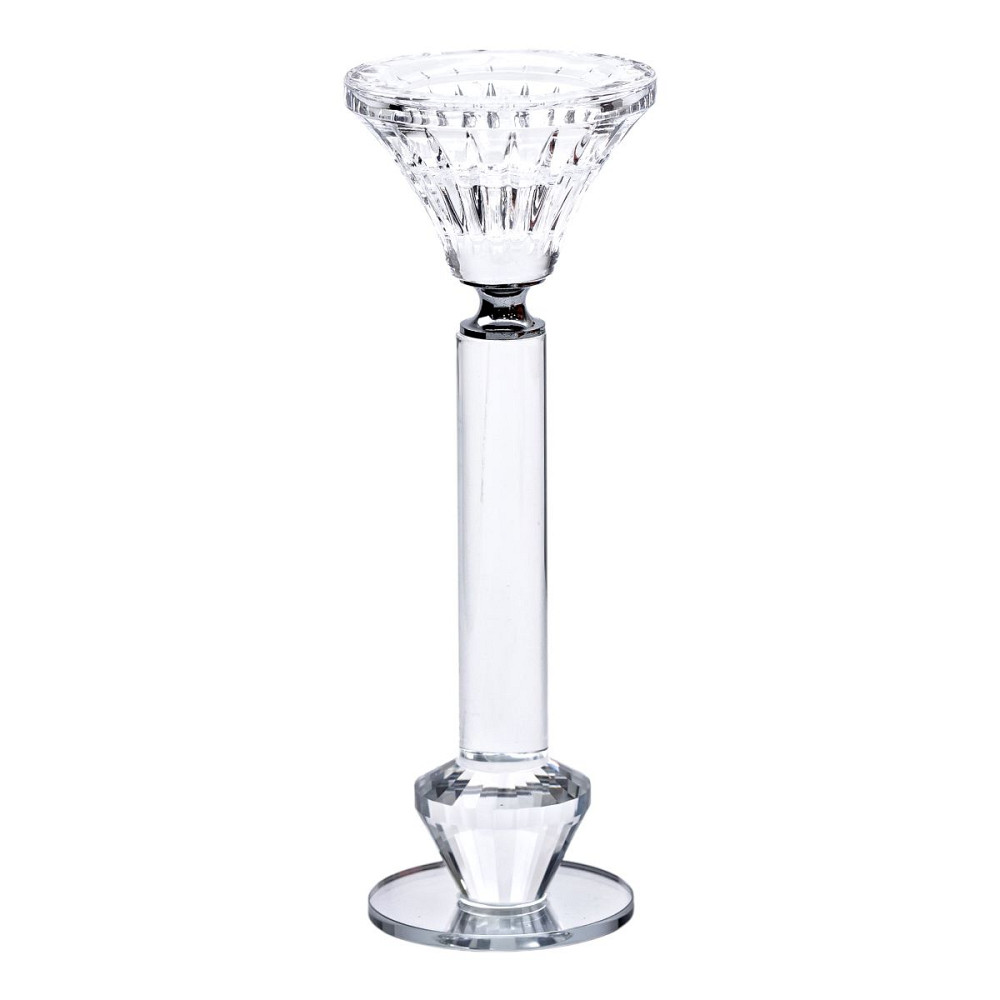 Yiwu Підсвічник скляний на ніжці 6×19.5 см прозорий декоративний підсвічник на стіл HP-4-11M Коломия - фото 2