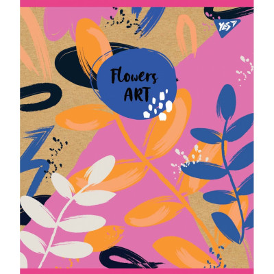Зошит Yes А5 Flowers Art Крафт 18 аркушів лінія 5 дизайнів (765090) Вінниця - фото 1