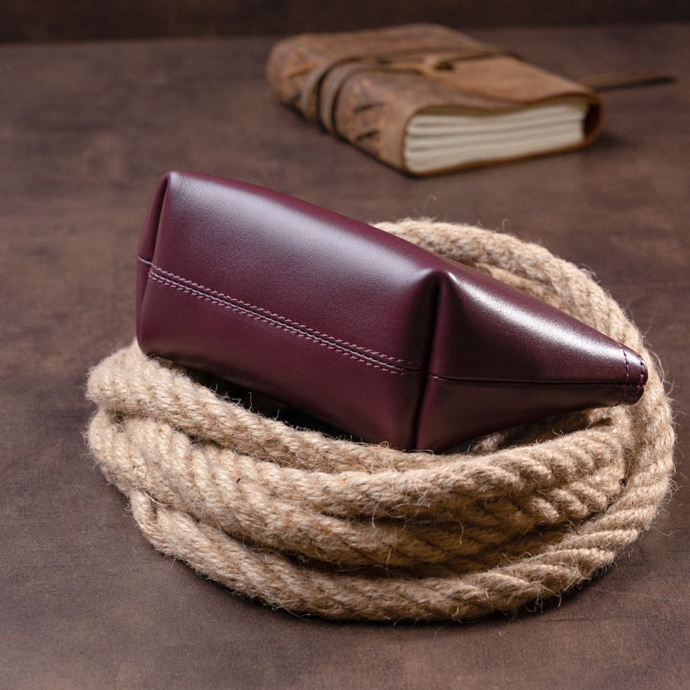 Жіноча косметичка зі шкіри Amelin GRANDE PELLE 11300 Сливова Київ - фото 2