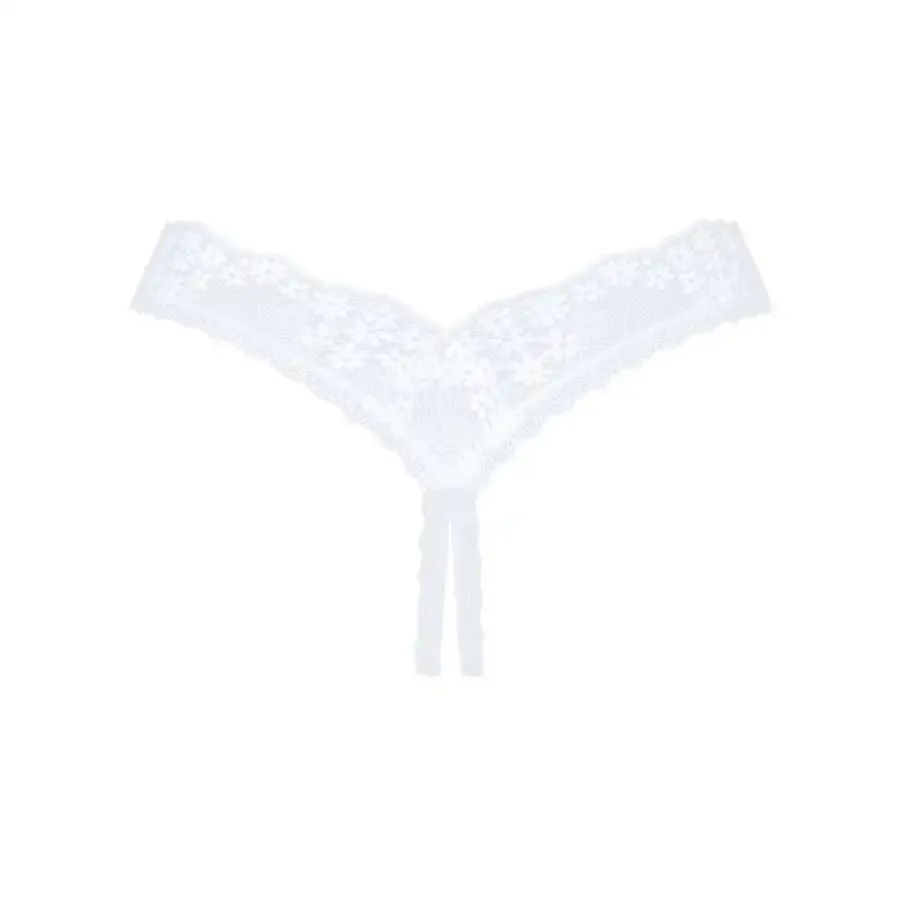 Мереживні танга Obsessive Heavenlly crotchless thong XL/2XL, з доступом Львів - фото 6