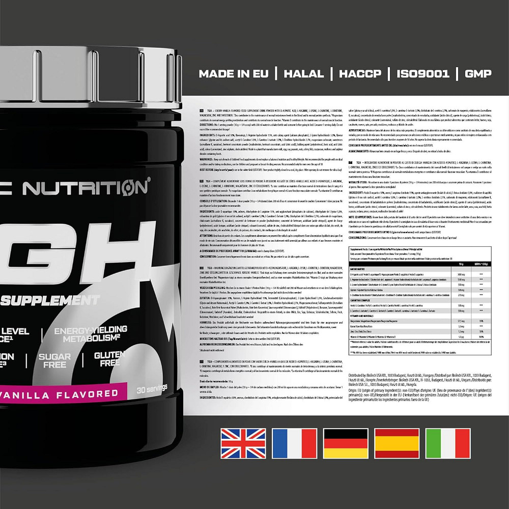 Тестостеровий бустер Scitec Nutrition T/GH 300 g (Cherry-vanilla) Луцьк - фото 2