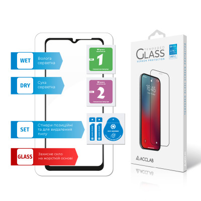 Скло захисне ACCLAB Full Glue Samsung A03 Core Black (1283126519093) Вінниця - фото 7