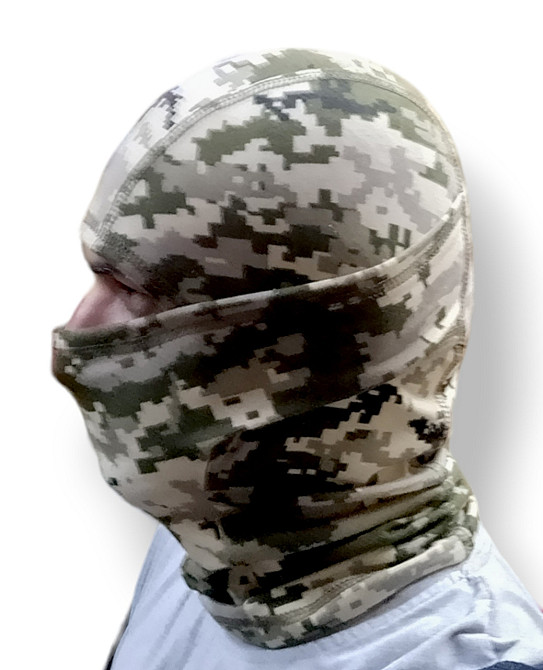 Балаклава чоловіча тактична підшоломник піксель трикотаж літня Tactical Balaclava Одеса - фото 1
