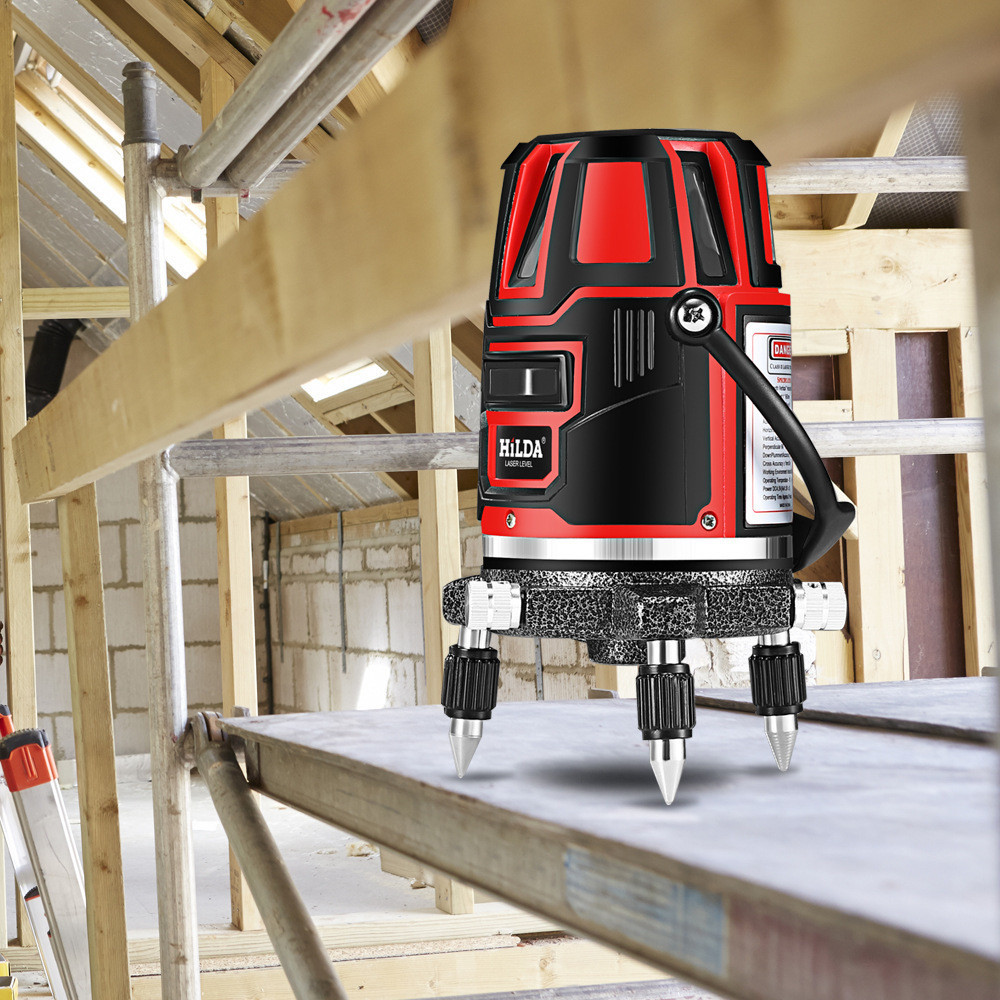 Лазерный уровень Hilda LS-050 с аккумулятором и 5 линиями Киев - изображение 5