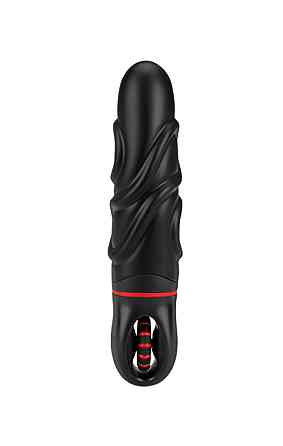 Розкішний вібратор з опуклими ребрашками для стимуляції AMOR BIG VIBRATOR BRUCE Black (Застосунок НЕ Sex Aura Київ