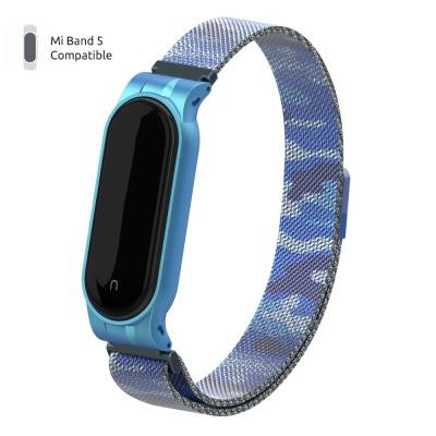Ремешок для фитнес браслета Armorstandart Milanese Magnetic Band для Xiaomi Mi Band 5 Khaki Blue (ARM56856) Винница - изображение 1