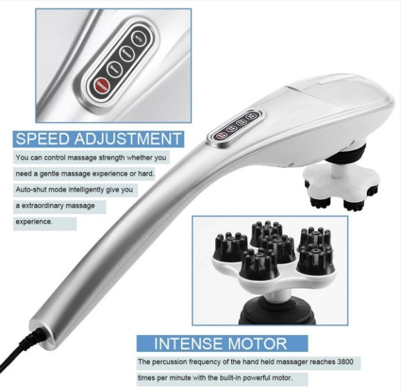 Ручной массажер 701-В для шеи, спины и тела (5 насадок) Винница - изображение 9