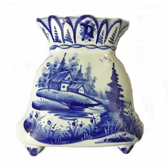 Вазочка керамічна Гжель Мішок Київ - фото 1