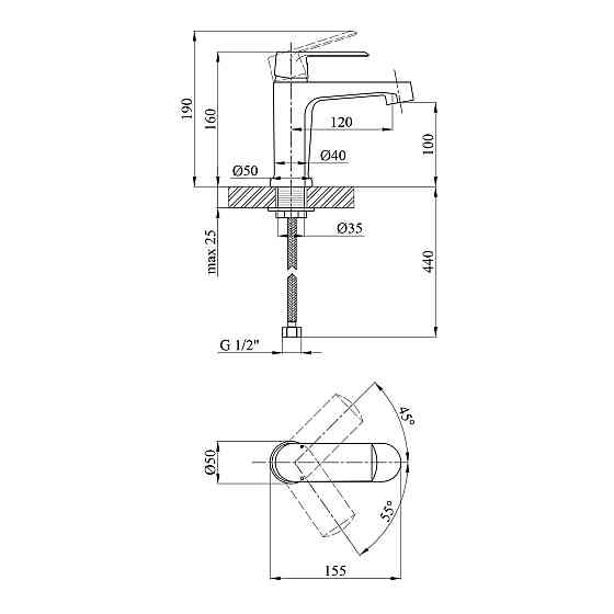 Набір 2 в 1 душова система Kroner Armada-W063 + змішувач Armada-W010 Київ