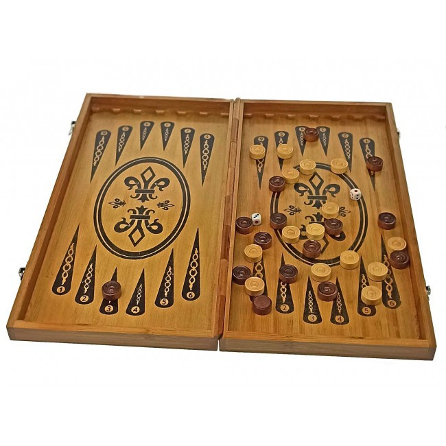 Шахматы нарды из бамбука набор 2 в 1 Киев - изображение 1