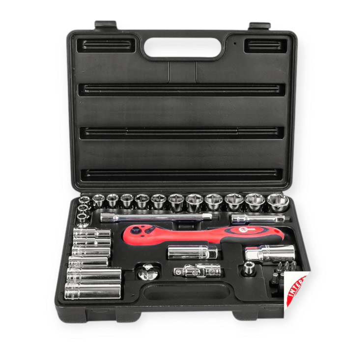 Набір інструменту 3/8" 39 шт, 8-22 мм з тріщ., подовж., кардан, свічн., подовж. Мукачево - фото 1