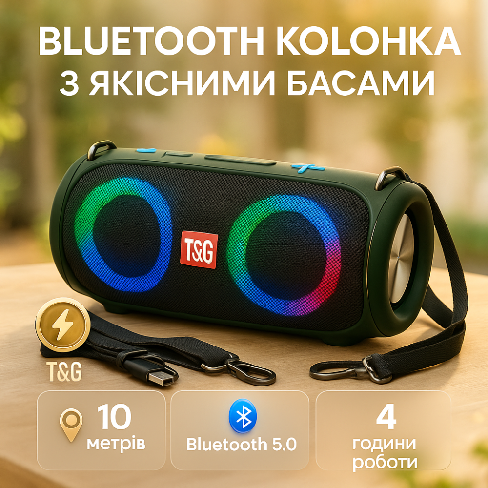 Портативная колонка для пк TG642, Беспроводная колонка переносная громкая, Блютуз аудио приемник JY-91 Львов - изображение 19