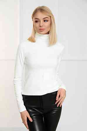 Жіноча тепла базова водолазка "Kelly" оптом| Батал 54-56, Молочний Київ