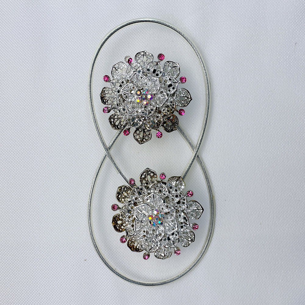 Магніти для штор та гардин "Flowers" набір 2 шт Сріблястий (81-236) Київ - фото 6