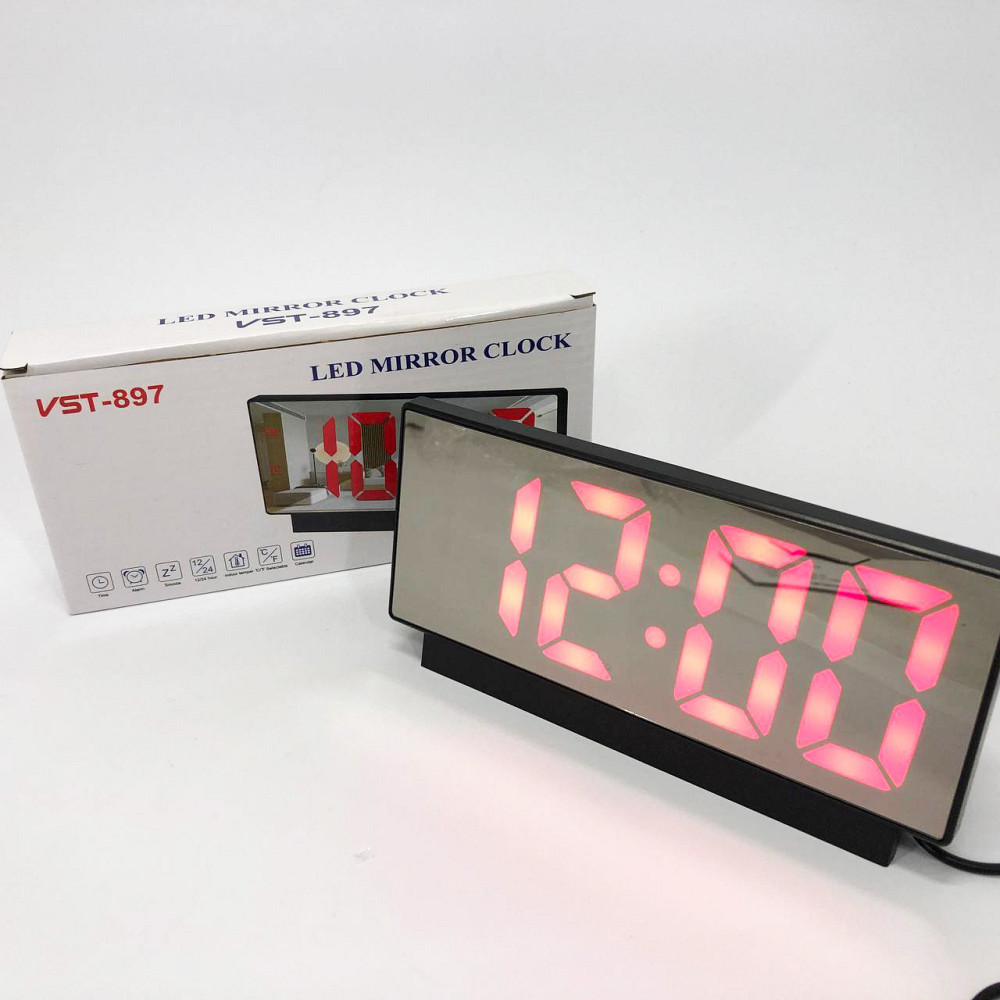 Настольные часы со светодиодным дисплеем VST-897-1, Часы с подстветкой, Часа KO-192 электронные настольные Киев - изображение 9