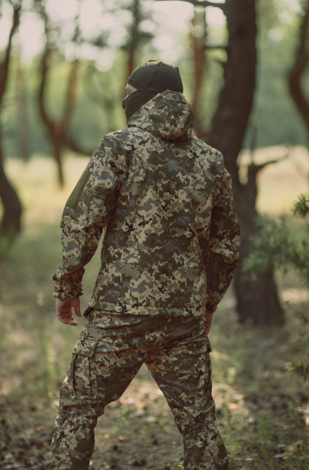 Чоловіча армійська демісезонна куртка піксель Soft Shell, військова демісезонна куртка для ЗСУ Львів - фото 4