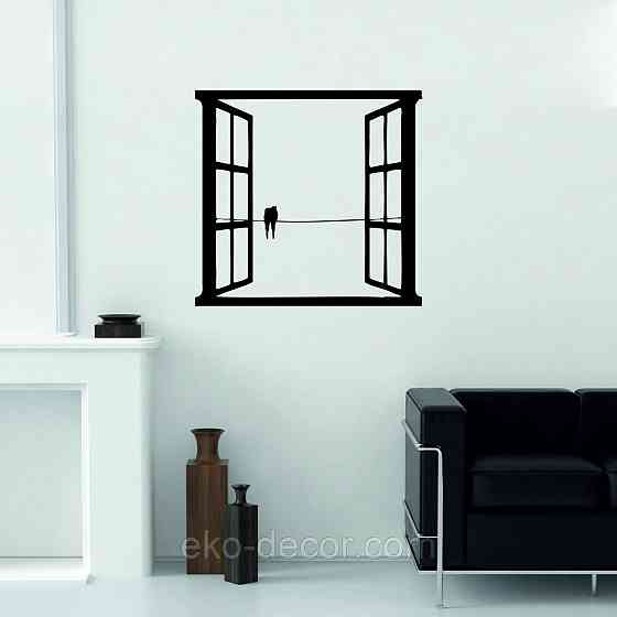 Декоративное настенное Панно «Птицы в окне» Декор на стену Киев