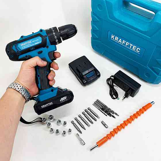 Шуруповерт з різними насадками та пристосуваннями, Акумуляторний шуруповерт з насадками в кейсі BC-15 Львів