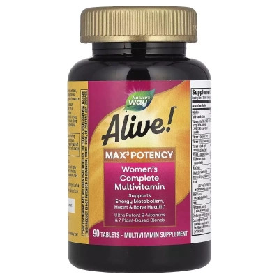 Мультивітамін Nature's Way Мультивітаміни для жінок, Alive! Max3 Potency, Women's Complete Multivitamin (NWY-15543) Вінниця - фото 1