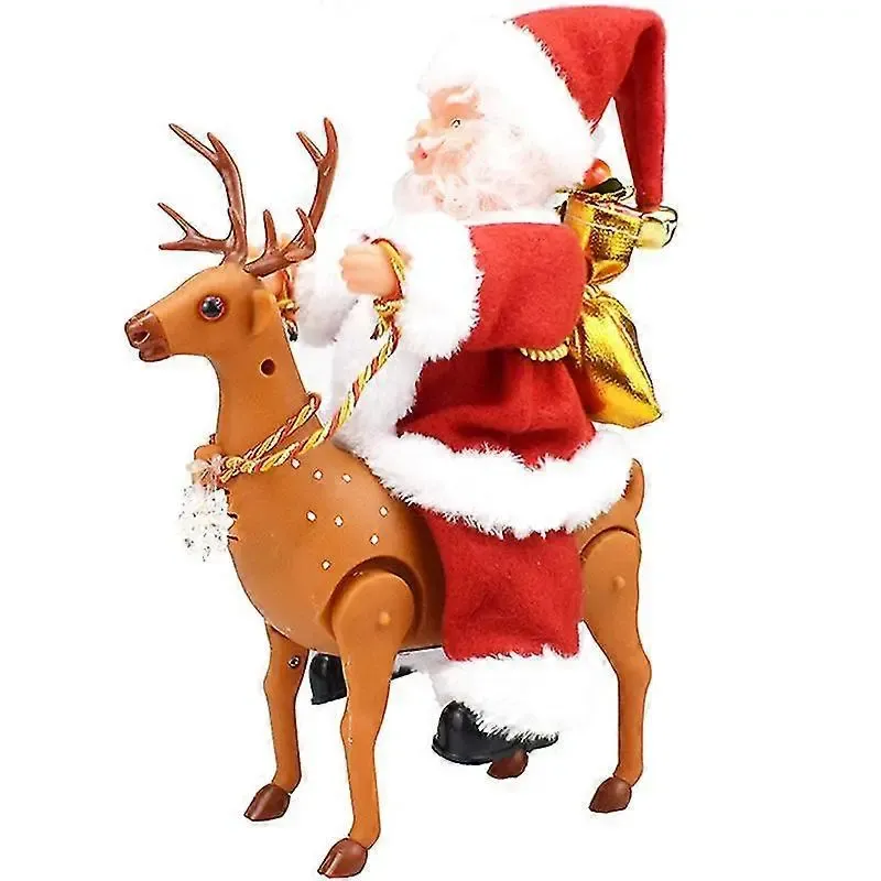 Игрушка Санта-Клаус верхом на олене /новогодняя игрушка Коломия - фото 6