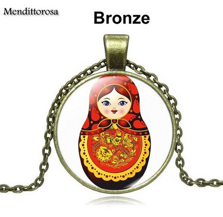 Кулон винтажный на шею Матрешка Киев - изображение 1