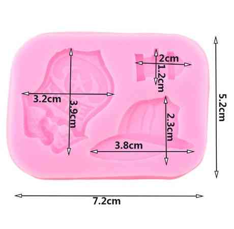 Молд силиконовый Полиция 72 на 52 мм розовый Киев